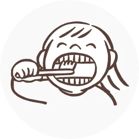 ブラッシング指導のイラスト